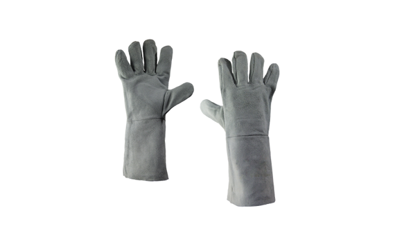 Краги спилковые «WELD» GREY, 14’’ C, (арт. B0104C)